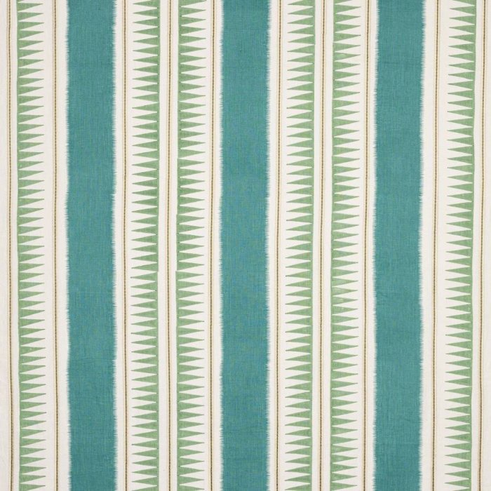 Jane Churchill Kasper Stoff in Teal/Aqua