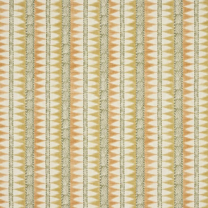Jane Churchill Kiko Stoff in Ochre/Terracotta