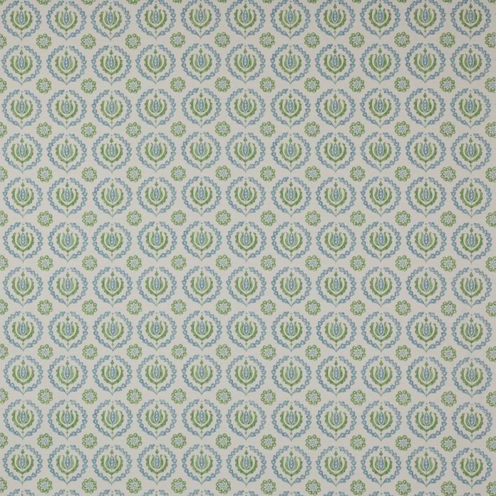 Jane Churchill Kira Stoff in Green/Blue