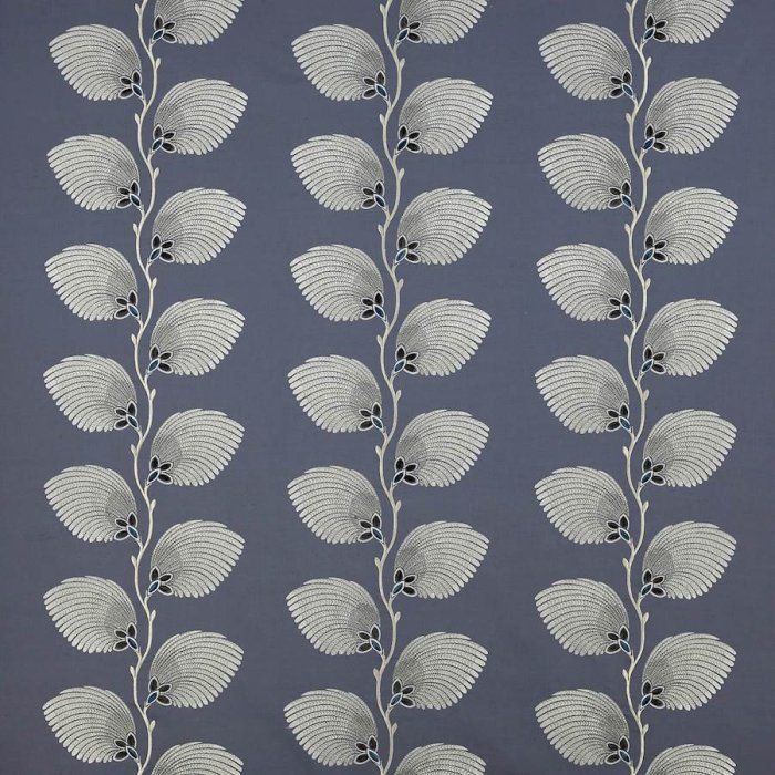 Jane Churchill Lelani Stoff in Indigo/Silver