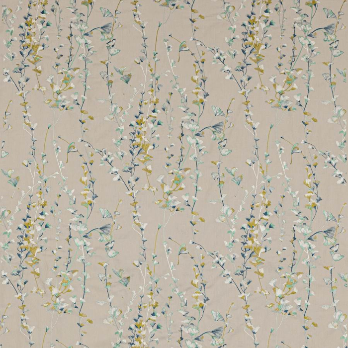 Jane Churchill Lila Stoff in Aqua/Lime