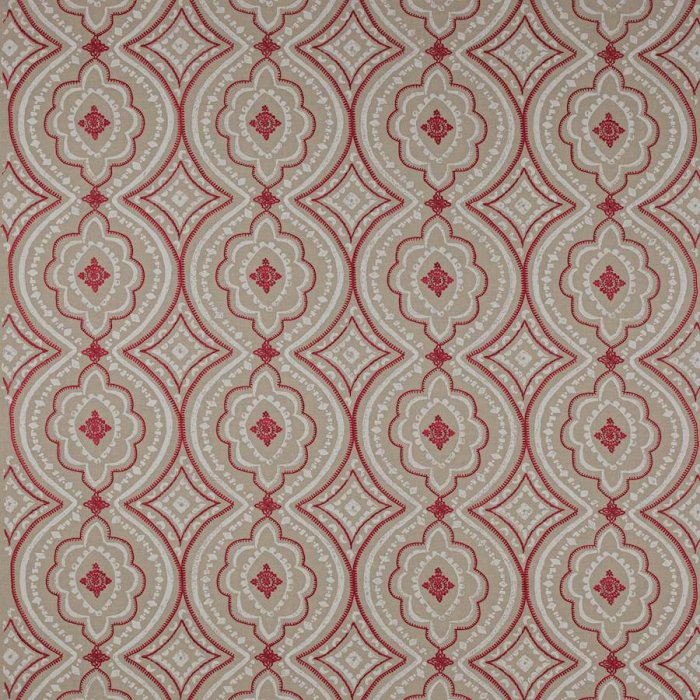 Jane Churchill Menara Stoff in Red
