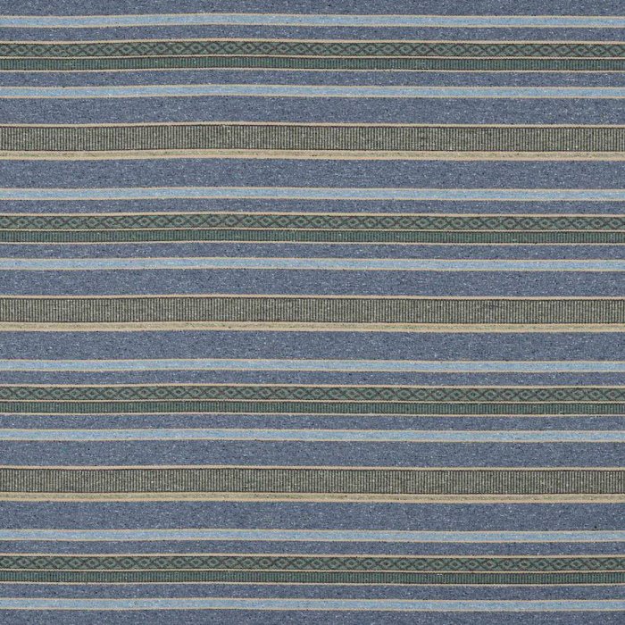Jane Churchill Morro Stripe Wollstoff in Blue