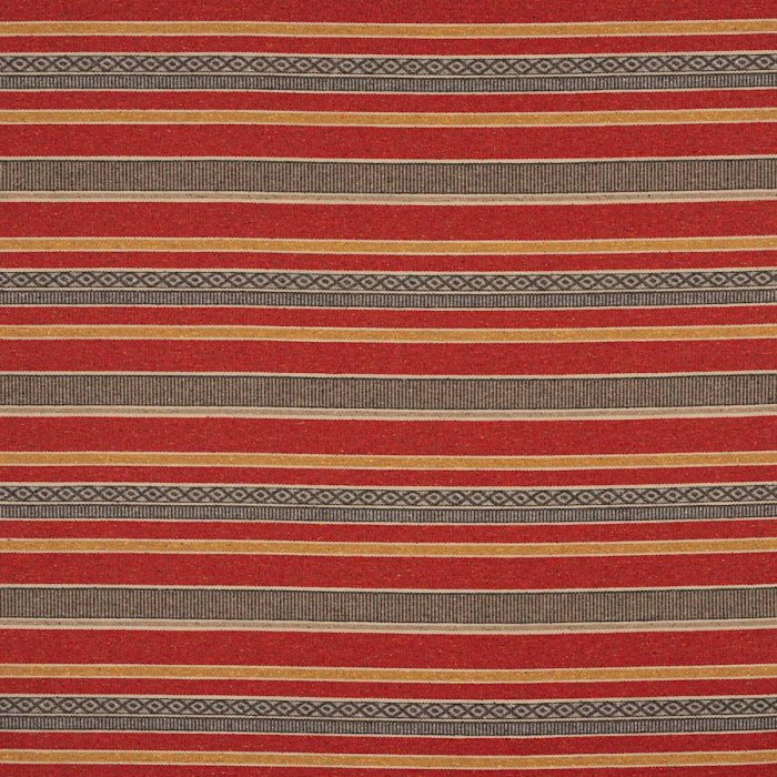 Jane Churchill Morro Stripe Wollstoff in Red