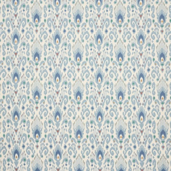 Jane Churchill Odele Ikat-Stoff in Blue