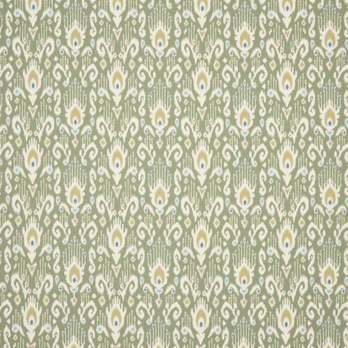 Jane Churchill Odele Ikat-Stoff in Green