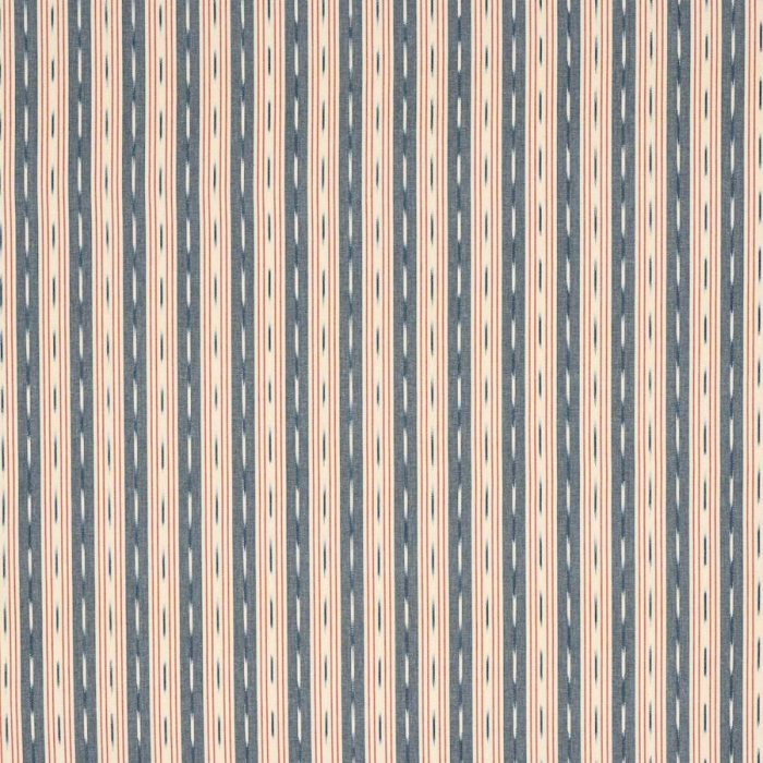 Jane Churchill Oxley Stripe Streifenstoff in Navy/Red