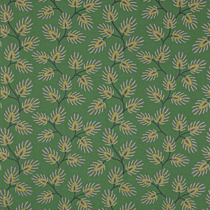 Jane Churchill Peacock Leaf Stoff in Green