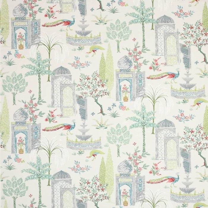 Persian Grove Green/Aqua – Stoff von Jane Churchill