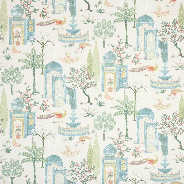 Persian Grove Teal/Aqua – Stoff von Jane Churchill