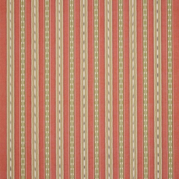Jane Churchill Peto Stripe Streifenstoff in Olive/Red