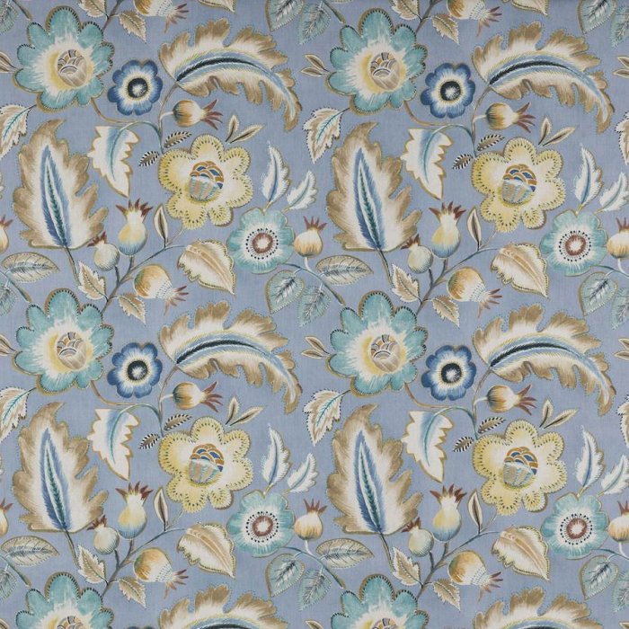 Jane Churchill Piper Stoff in Soft Blue