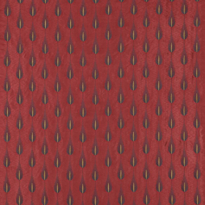 Jane Churchill Plato Stoff in Red/Gold