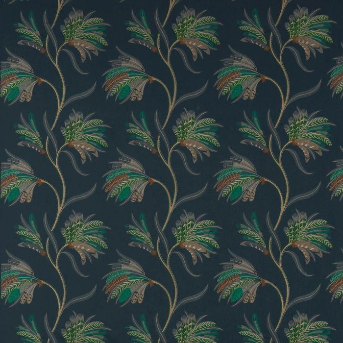 Jane Churchill Plumera Stoff in Indigo