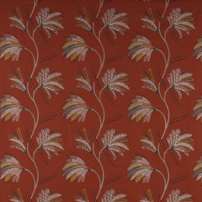 Jane Churchill Plumera Stoff in Paprika