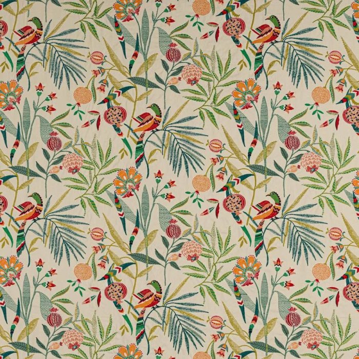 Pomegranate Tree Red/Green – Stoff von Jane Churchill