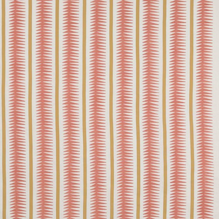 Jane Churchill Rae Leinenstoff in Coral/Ochre