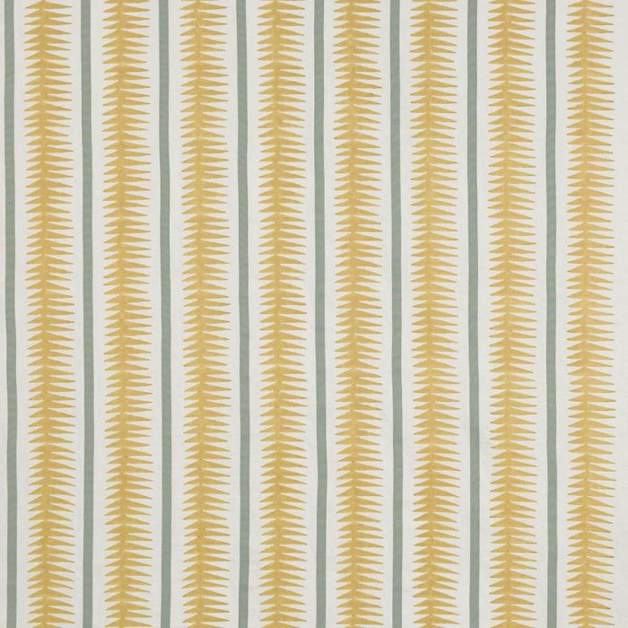 Jane Churchill Rae Leinenstoff in Yellow/Aqua