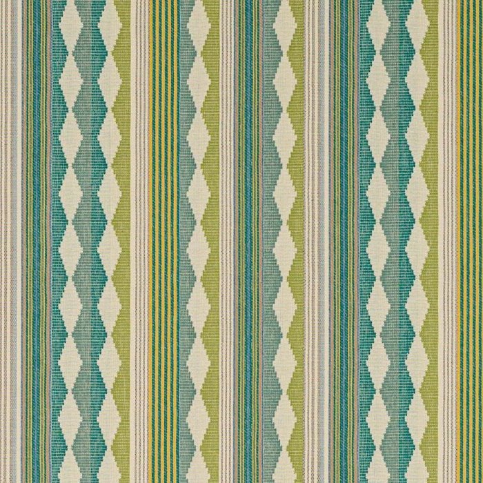 Ravi Stripe Teal/Green – Stoff von Jane Churchill
