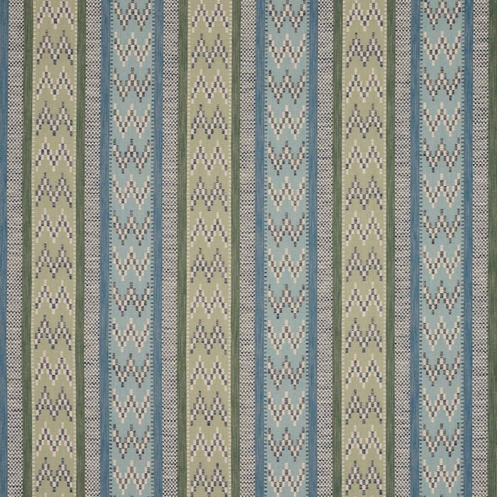 Jane Churchill Rivina Stripe Streifenstoff in Blue/Green