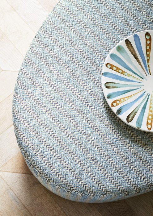 Hocker mit Bezug aus Jane Churchill Robin