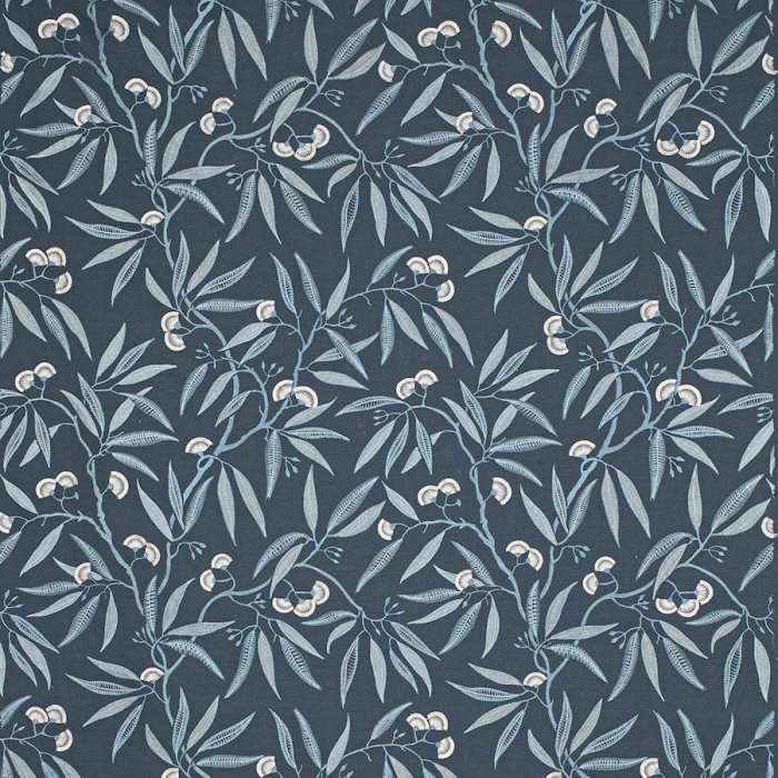 Jane Churchill Silverwood Stoff in Navy