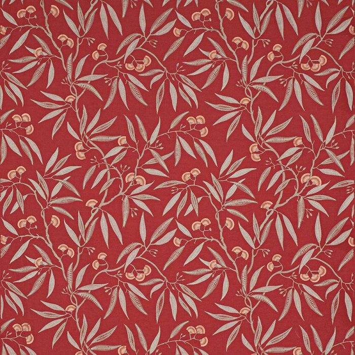 Jane Churchill Silverwood Stoff in Red
