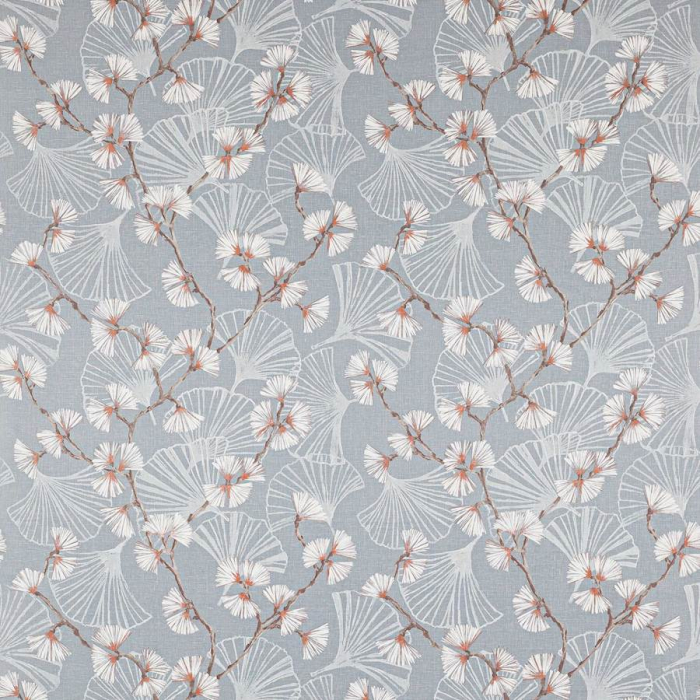 Jane Churchill Snow Flower Leinenstoff in Slate Blue
