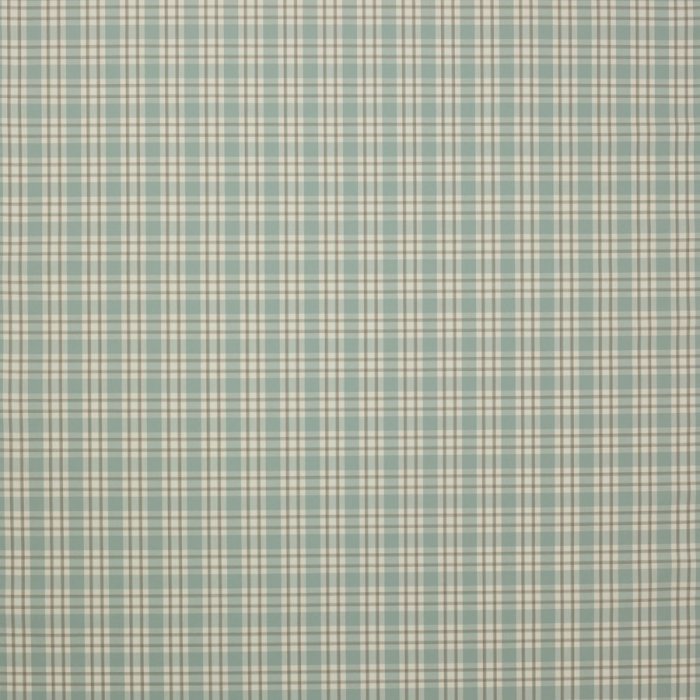 Jane Churchill Talla Check Karostoff in Aqua