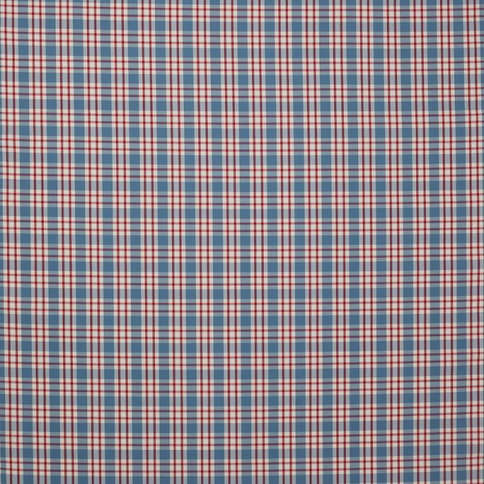 Jane Churchill Talla Check Karostoff in Blue/Red