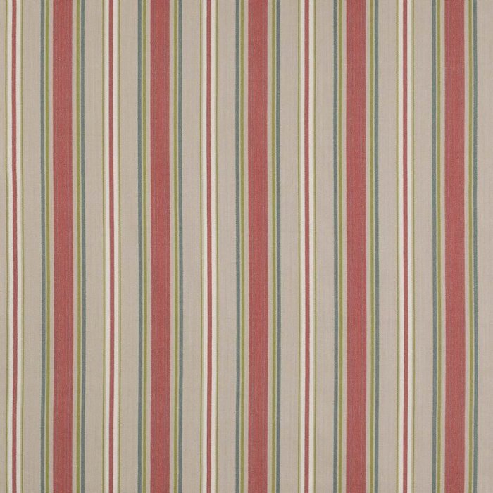 Jane Churchill Tango Stripe Streifenstoff in Red/Green