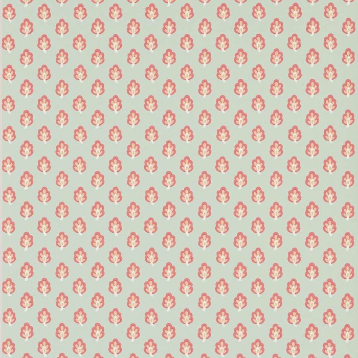 Albie Tapete von Jane Churchill in Aqua/Coral
