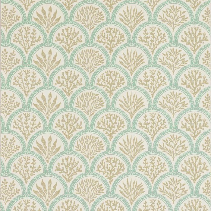 Coralli Tapete von Jane Churchill in Aqua
