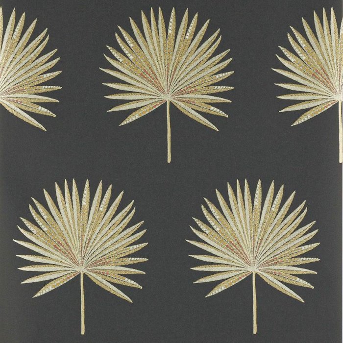 Fortunei Tapete von Jane Churchill in Black/Gold