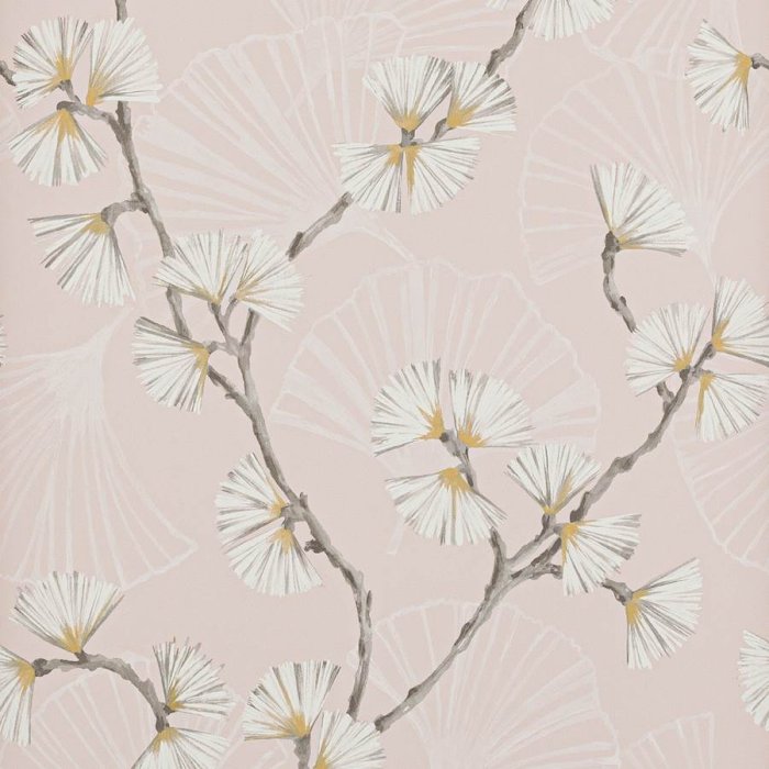 Snow Flower Tapete von Jane Churchill in Pink
