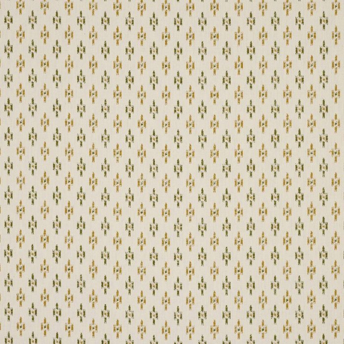Jane Churchill Tia Stoff in Olive/Ochre
