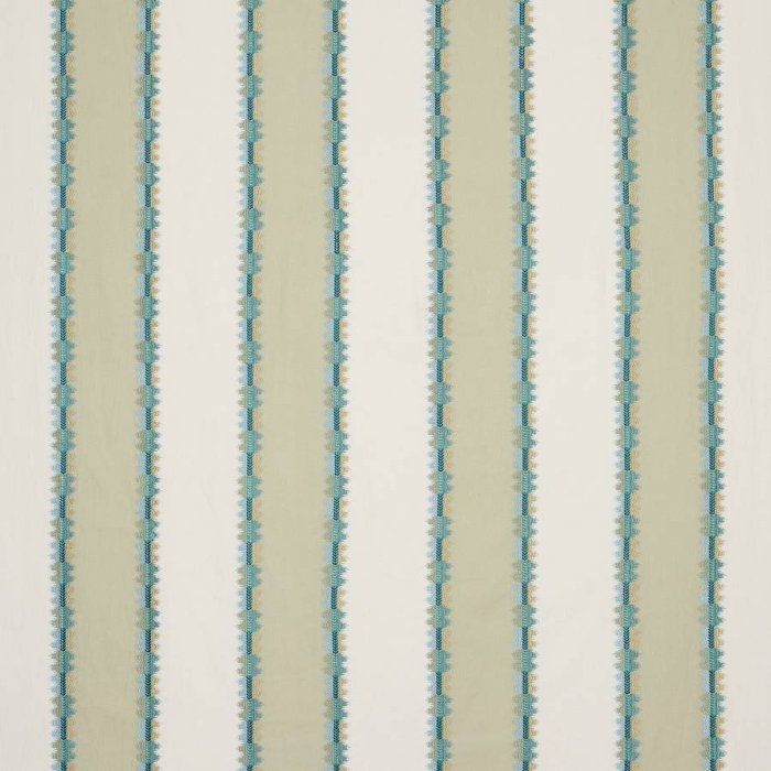 Jane Churchill Toro Stripe Streifenstoff in Soft Green/Blue
