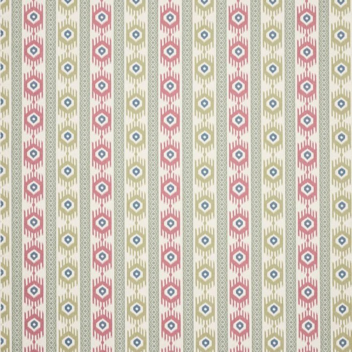 Jane Churchill Torrin Ikat-Stoff in Red/Green