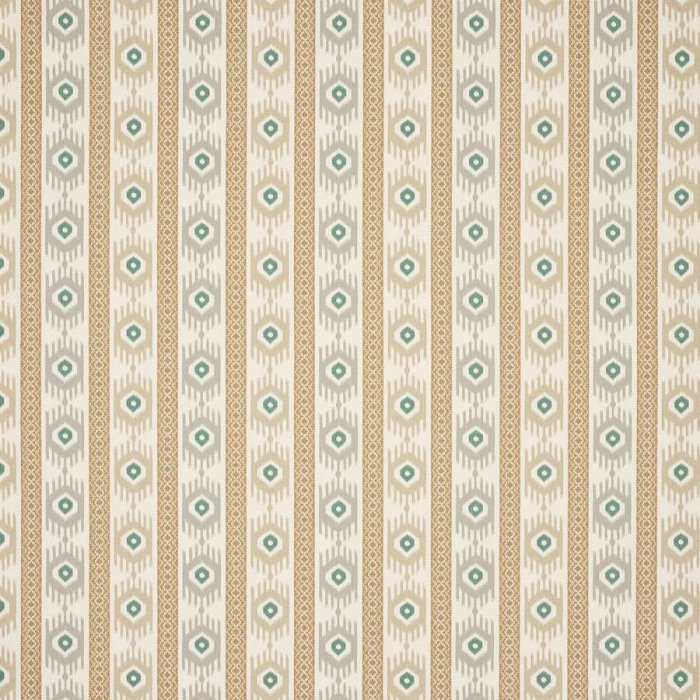 Jane Churchill Torrin Ikat-Stoff in Stone/Sienna