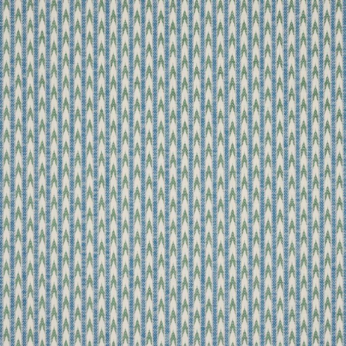 Jane Churchill Varro Webstoff in Blue/Green