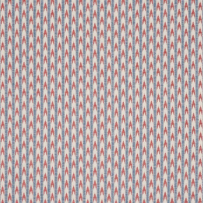 Jane Churchill Varro Webstoff in Blue/Red
