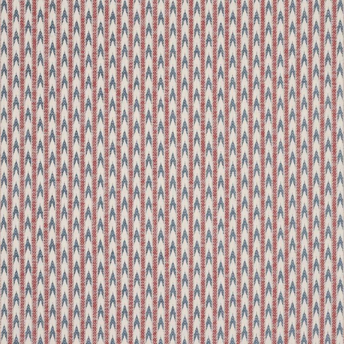 Jane Churchill Varro Webstoff in Red/Navy