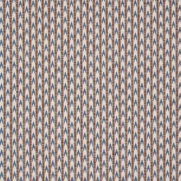 Jane Churchill Varro Webstoff in Sienna/Navy