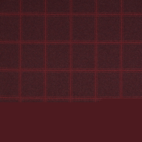 Lisle Wool Check Meterware von Colefax & Fowler, Dark Red