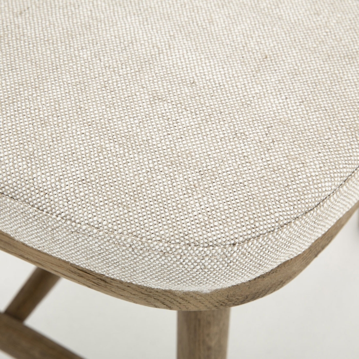 Stuhl Lynn aus Eiche und Rattan