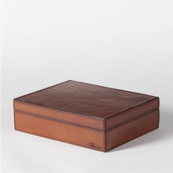 Manhattan Jewellery-Box aus echtem Leder und mit Samtauskleidung von Flamant