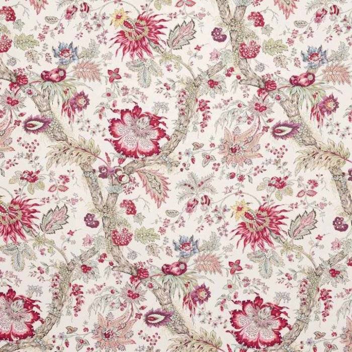 Manuel Canovas Adelaide Leinenstoff in Cerise