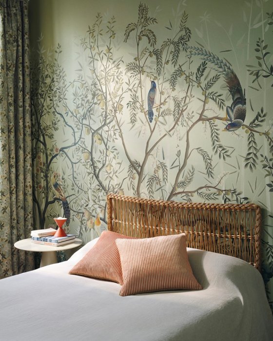 Schlafzimmer mit Kissen aus Manuel Canovas Alina