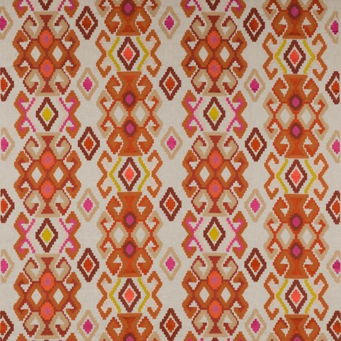 Manuel Canovas Ango Leinenstoff in Corail
