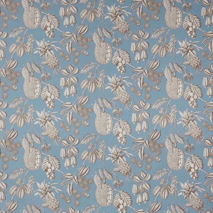 Manuel Canovas Balangan Baumwollstoff in Ciel